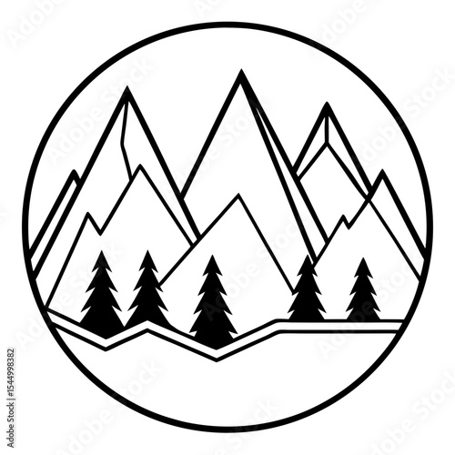 Cutout Summit Layers – Vector Style