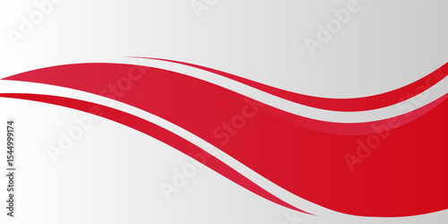 Wavy red and white vector abstract background. Ideal for brochure, flyer, and website design. With copy space. modern vector