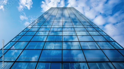 Exterior of a modern glass office building stock photo --ar 16:9 --raw --v 6 Job ID: 7177028e-91db-40ed-b62a-958053571c9f