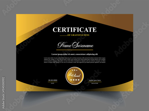 Professional certificate design concept idea