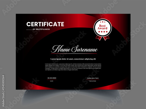 Professional certificate design concept idea