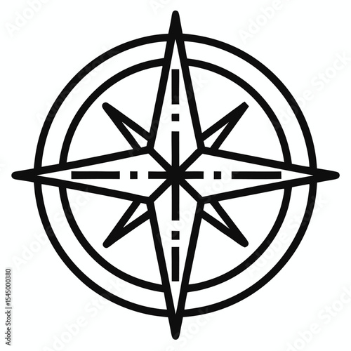 compass on a white background
