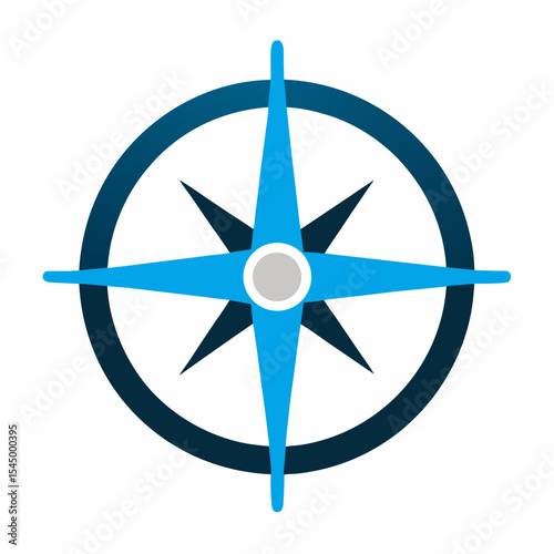 compass on white background