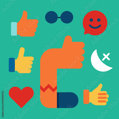 thumb up and down