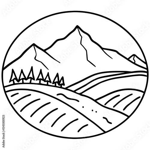 Doodle Hills & Peaks Scene