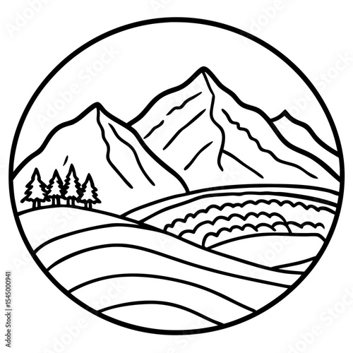Doodle Hills & Peaks Scene