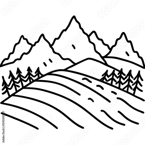 Doodle Hills & Peaks Scene