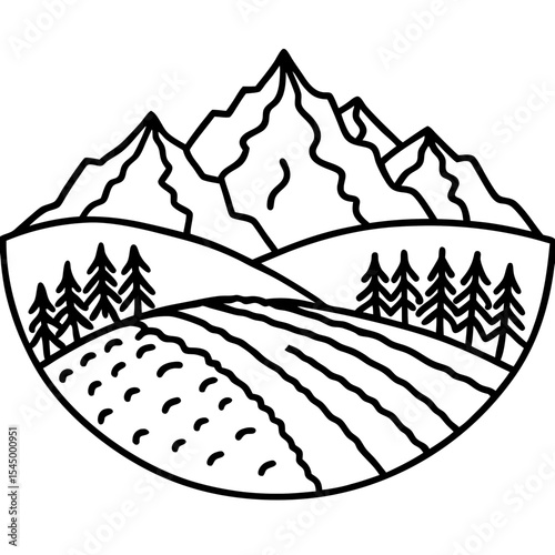 Doodle Hills & Peaks Scene