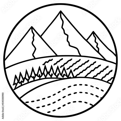 Doodle Hills & Peaks Scene