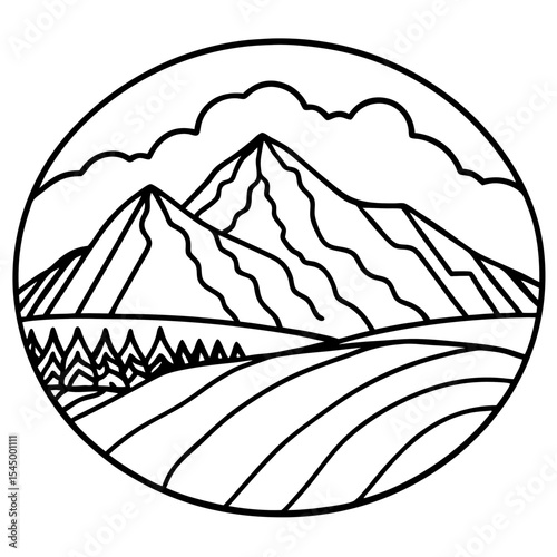 Doodle Hills & Peaks Scene