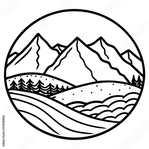 Doodle Hills & Peaks Scene