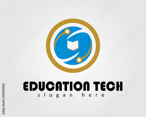 education tech vector logo design for company icon business