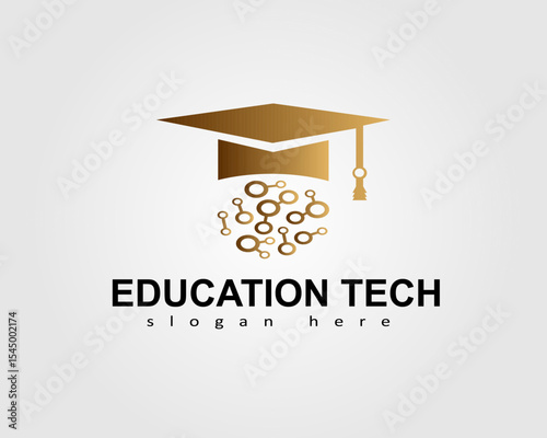 education tech logo icon design concept business company
