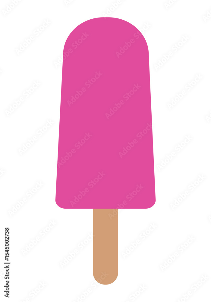 Pink ice cream bar icon isolated on white background. Ice cream on a wooden stick, a delicious pink ice treat with strawberry or raspberry flavor. Summer and holiday symbol, Vector illustration EPS 10 Pink ice cream bar icon isolated on white background. Ice cream on a wooden stick, a delicious pink ice treat with strawberry or raspberry flavor. Summer and holiday symbol, Vector illustration EPS 10