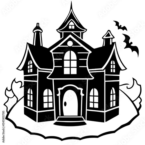 Eerie Abandoned Mansion Art