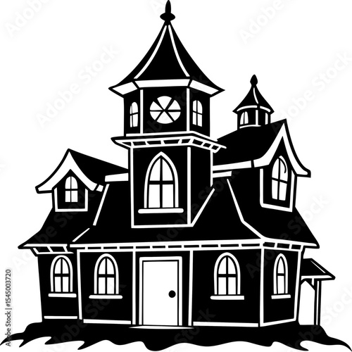 Eerie Abandoned Mansion Art
