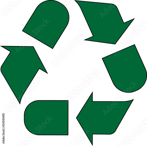 Recycle symbols. Recycling arrow icons. Reusing symbols. Recycling label. Recycle badge. Recycling icons. Recycle, reuse and reduce icons.