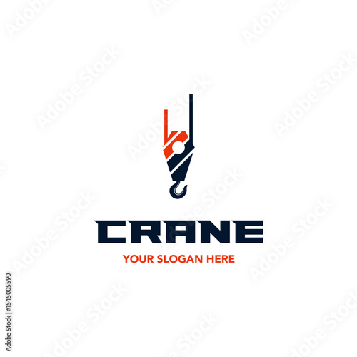 Illustration vector graphic of crane logo design suitable for the building company.