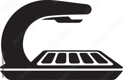 Futuristic Medical Scanner Advanced Diagnostic Technology Icon