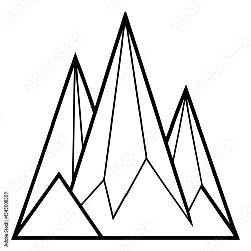 Geometric Peaks Abstract Mountain Vibes