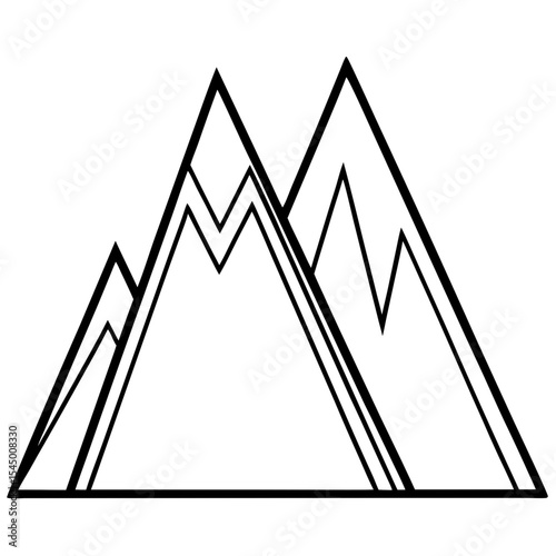 Geometric Peaks Abstract Mountain Vibes