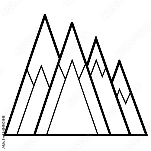 Geometric Peaks Abstract Mountain Vibes