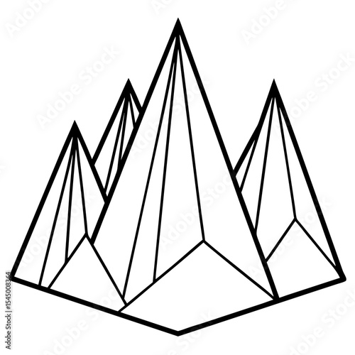 Geometric Peaks Abstract Mountain Vibes