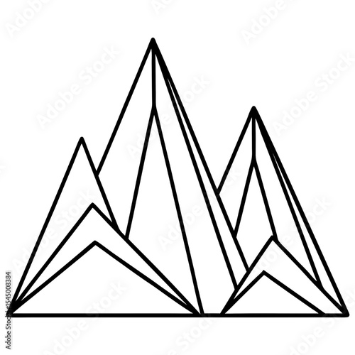Geometric Peaks Abstract Mountain Vibes