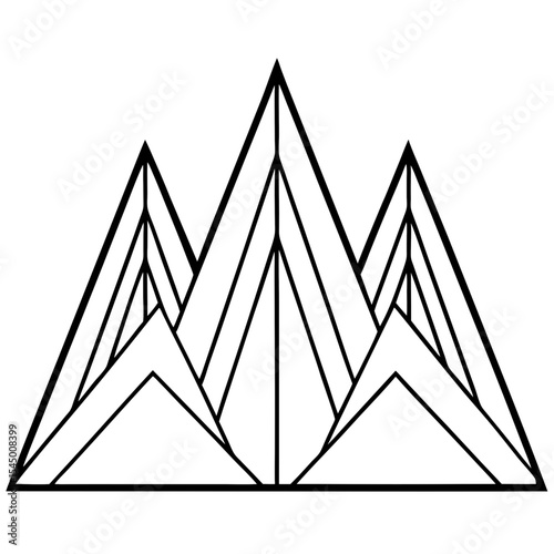 Geometric Peaks Abstract Mountain Vibes