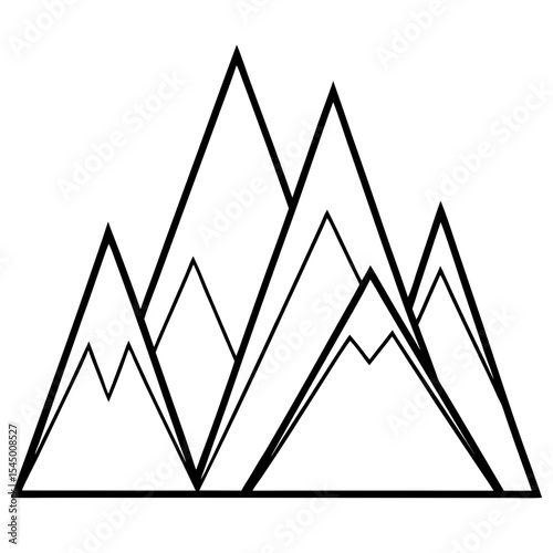 Geometric Peaks Abstract Mountain Vibes