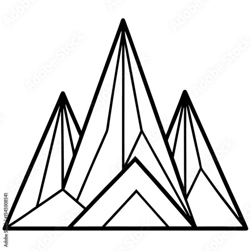 Geometric Peaks Abstract Mountain Vibes