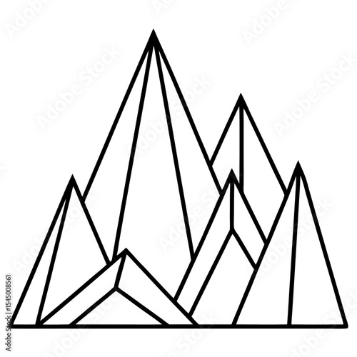 Geometric Peaks Abstract Mountain Vibes