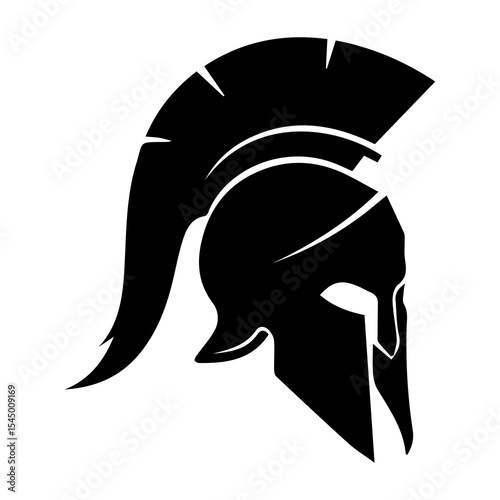 Vintage war helmet silhouette isolated on white background — black military headgear icon for history design, WWI, WWII, combat scenes, soldier visuals, and wartime memorabilia art

