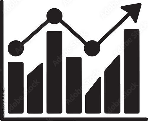 Upward Trending Growth Chart Business Success and Data Visualization