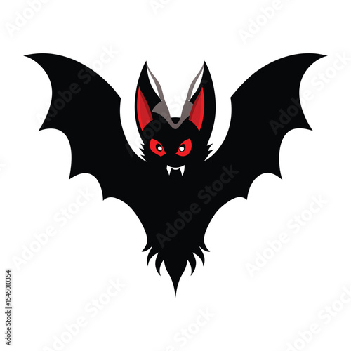 Wallpaper Mural Spooky Cartoon Bat with Red Eyes Torontodigital.ca
