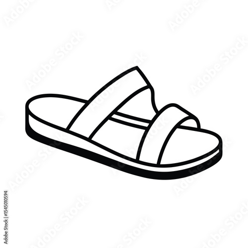 casual sandals black vector