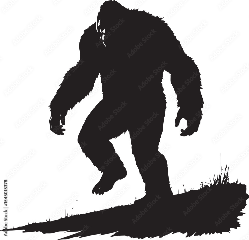 Fototapeta premium Bigfoot Vector Silhouette Bundle