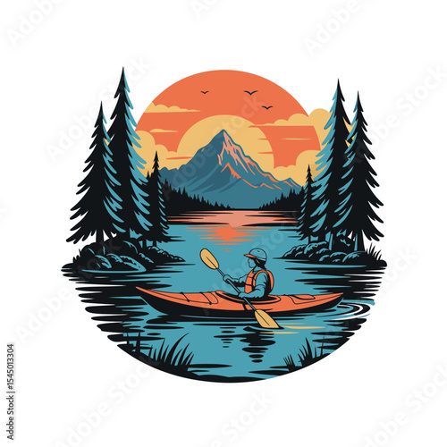 Serene Mountain Sunset Kayaking Adventure