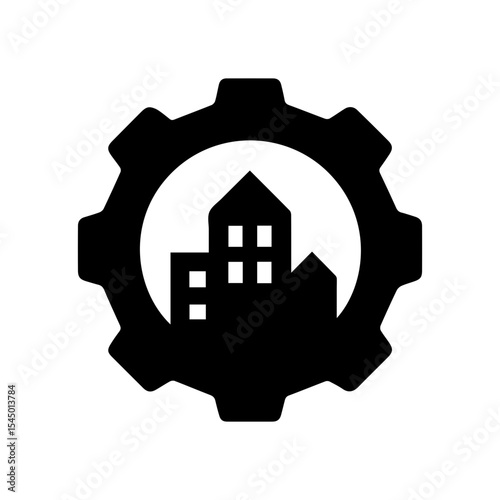 Town council mobile app icon with transparent background symbolizing local government services and community engagement
