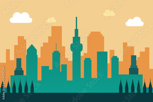 city skyline vector