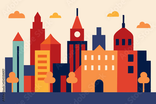 vector illustration of city