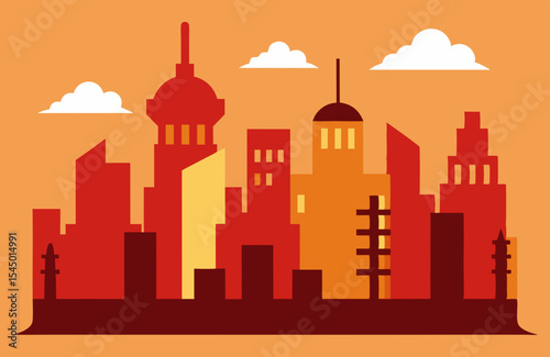 city skyline vector