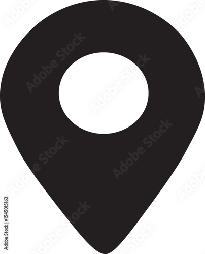 Vector Location Pin Icon for Map and Navigation
