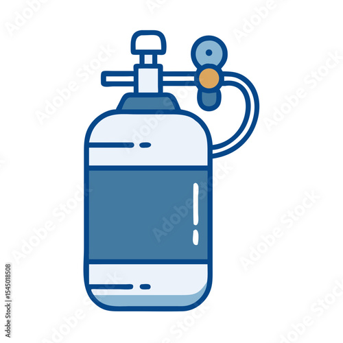 An oxygen tank illustrated, a symbol of modern medical technology