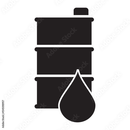 Crude oil drum vector illustration gasoline gallon storage. Black oil barrel. Fracking extraction production oil barrel petroleum vector illustration. Oil industry crisis and stock prices. 
