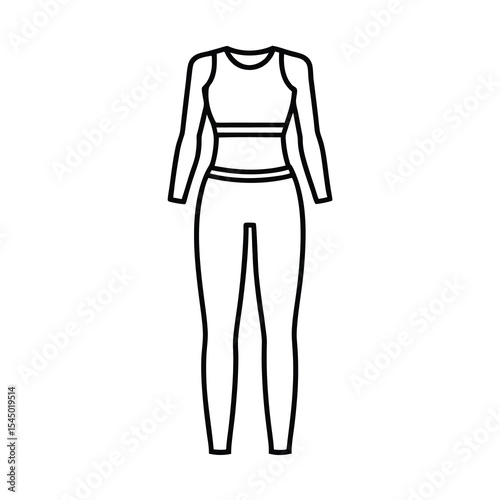 leggings outfit outline sketch vector art