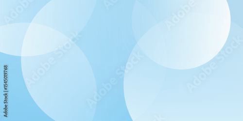 Abstract minimalist banner background, pastel colorful, blue and white gradations. Circle effect style geometric simple art