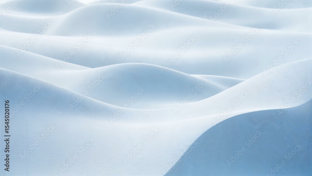 Obraz premium Artistic depiction of serene snow dunes in a tranquil winter landscape