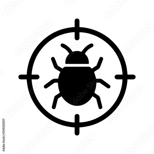 Pest control icon with transparent background symbolizing insect and rodent management and extermination services
