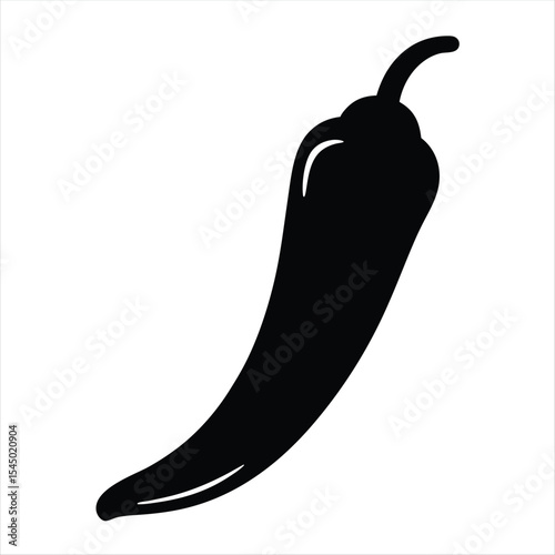 Silhouette of a hot chili pepper adding spice and heat to life